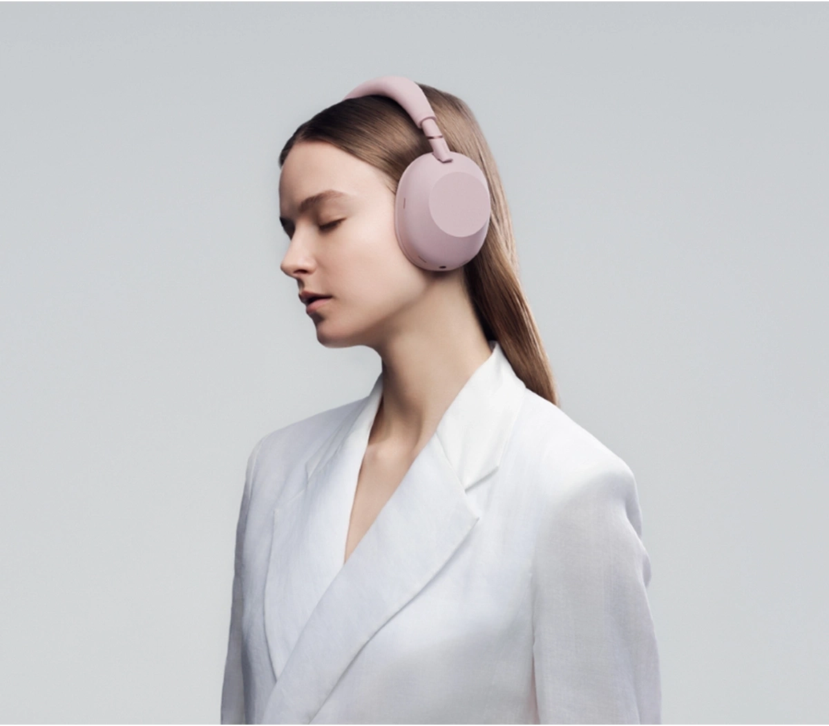 Беспроводные наушники Sony WH-1000XM6/LM с шумоподавлением, Розовый. Фото 7