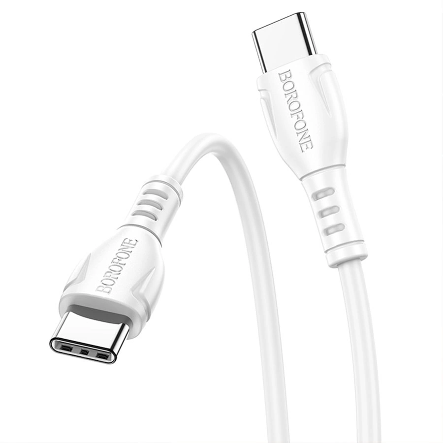 Кабель Borofone BX51 Triumph Type-C for Type-C PD 60W 1м, Белый. Фото 3