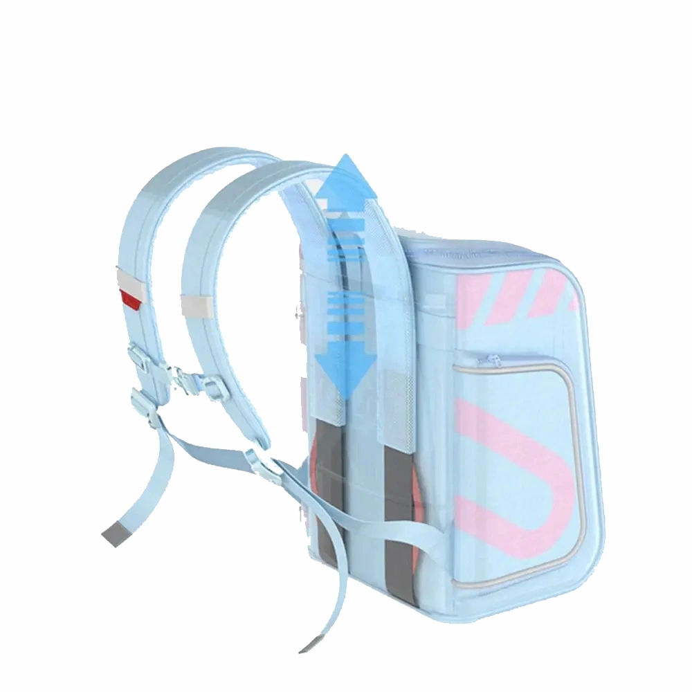 Рюкзак школьный UBOT Full-open Suspension Spine Protection Schoolbag 18L (268x215x330), Голубой/розовый (UBO21). Фото 2