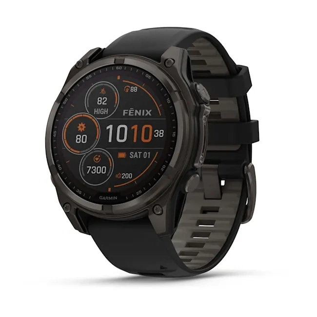 Умные часы Garmin Fenix 8 47mm, Solar, Sapphire, Углеродно-серый титан/титановый спортивный ремешок (010-02906-70). Фото 1