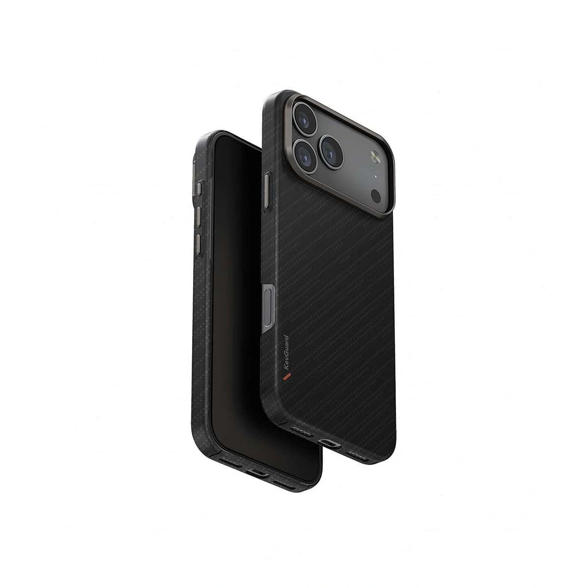 Накладка Uniq Keva Edge Aramid Case MagSafe для iPhone 17 Pro Max, Чёрный карбон (IP6.9P(2025)-KEVAEDMCBLK). Фото 3
